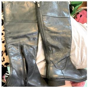 BCBGeneration Grey Leather Riding Boots